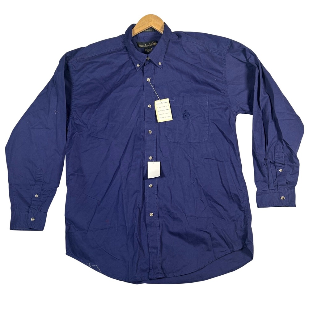 Knights of Round Table Vintage with tags Mens Long Sleeve Button Down Shirt XL